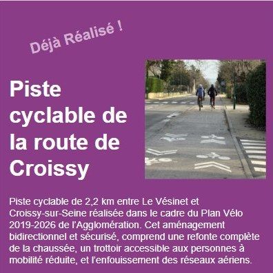 Suite de la série :
✅Déjà réalisé, 📋Notre projet #municipales2026 pour @villeduvesinet avec @dgueremy